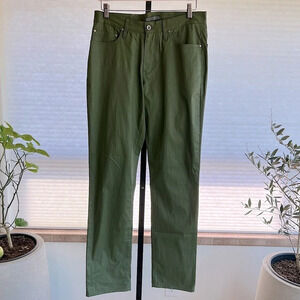 John Varvatos Men’s Coated Regular Fit Jeans Olive Green 31 NWOT Spring Casual